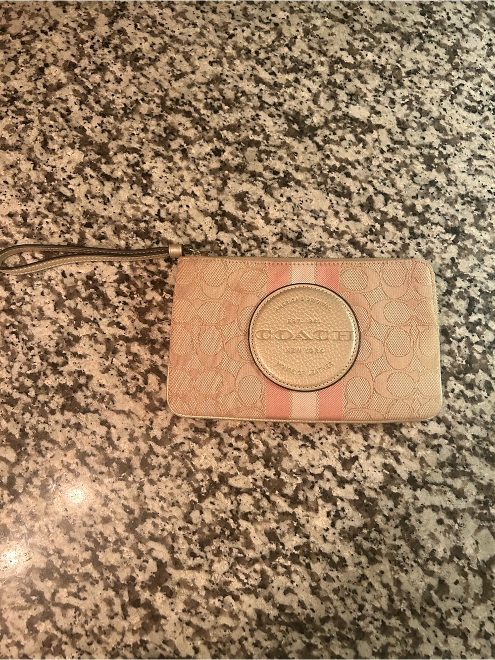 Coach Dempsey Corner Zip Wallet